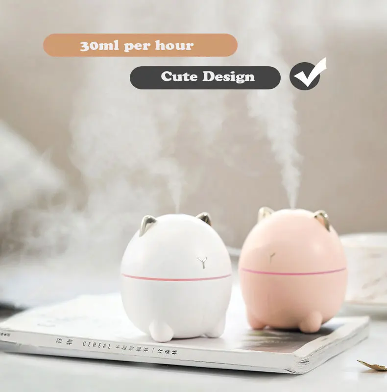 Мини увлажнитель 200 мл милый кот ароматерапия диффузор автомобильный освежитель