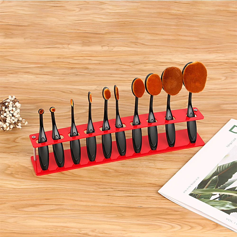 

10Pcs/set Mixed Sizes Blending Brush Kit or One Red Storage Rack Diy Scrapbooking Help You Color Your Cards Handmade Crafts