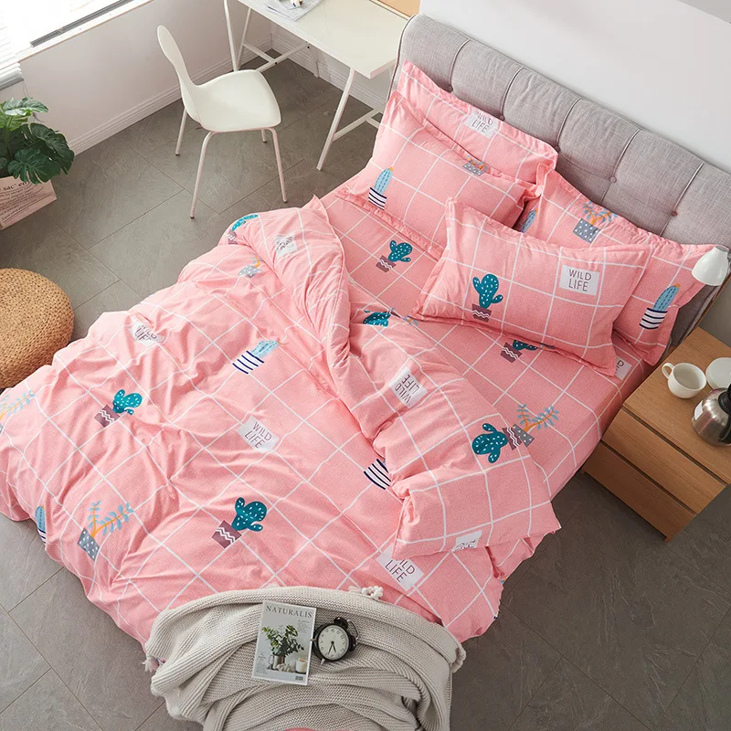 Пасторальное постельное белье Комплект постельного белья с синими перьями набор