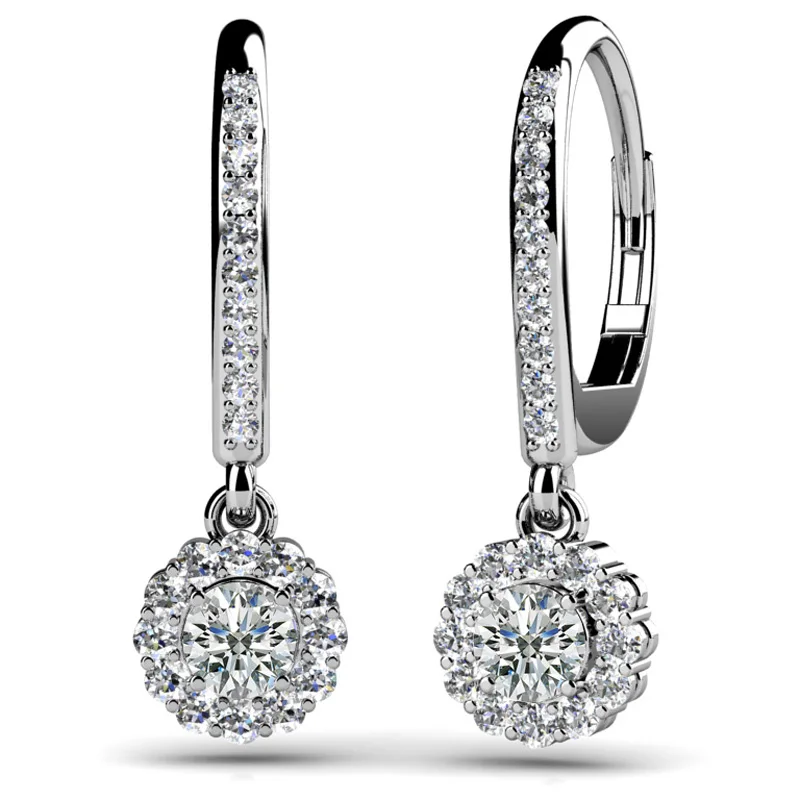 

Platium Zircon Drop Earring for Women 2021