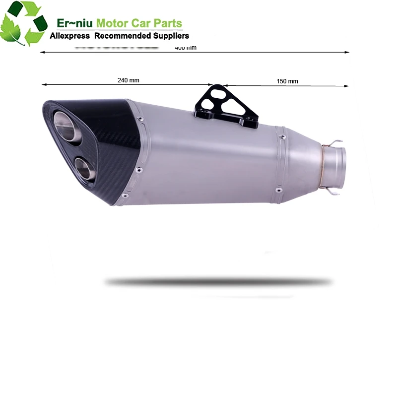 Universal Motorcycle Carbon Fiber Exhaust Muffler Slip On Pipe R11 Stickers GSXR 600 750 GSF1200 GSX-R1000 GSX-R1000R Ninja650 | Автомобили