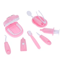 9pcsset kids pretend play squeeze toy dentist check teeth model for doctors role play children doll toys 4 style