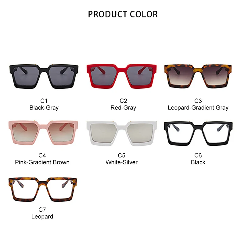 

ROYAL GORL Fashion Square Oversized Sunglasses Men Vintage Luxury Brand Sun Glasses Female Retro Driving Eyeglasses UV400 Ss584