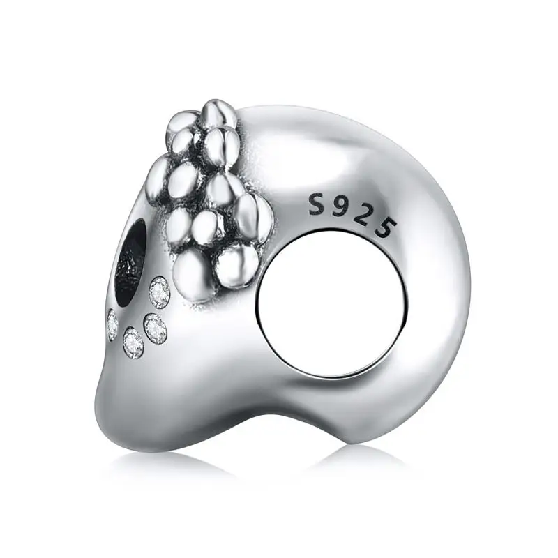 DALARAN New 925 Sterling Silver CZ Clear Skull Beads Charm Fit Bracelet Necklace Halloween DIY Jewelry Making Accessories | Украшения и