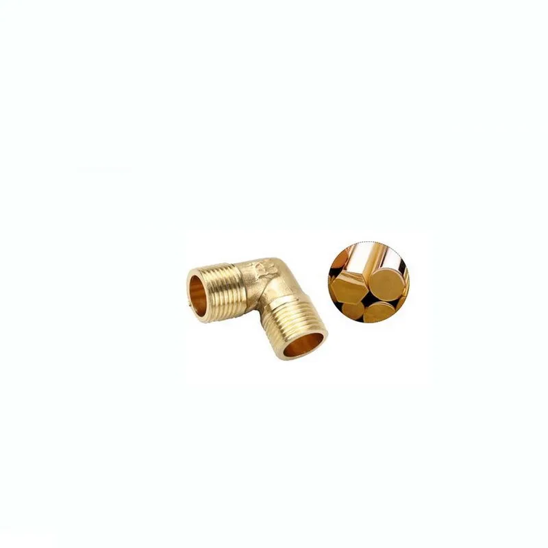 

1/4" BSP Male Thread Pneumatic Brass Pipe Fitting Equal Elbow L Type 2 Way Tube Connector for Air