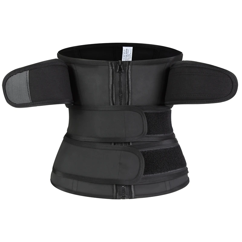 New Listing Custom Logo Compression Adjustable 3 Belt Women Tummy Control Workout Back Support Waist Trainer Latex Cincher