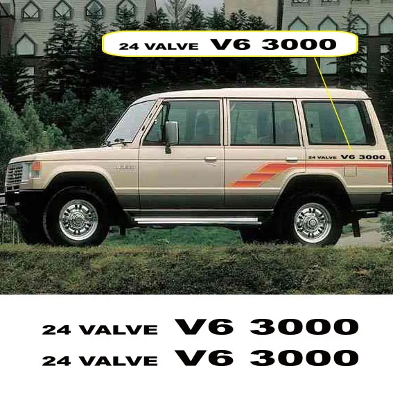 2 шт. 24 клапана V6 3000 виниловый автомобильный Стайлинг для Mitsubishi PAJERO Delica Shogun Montero MK2