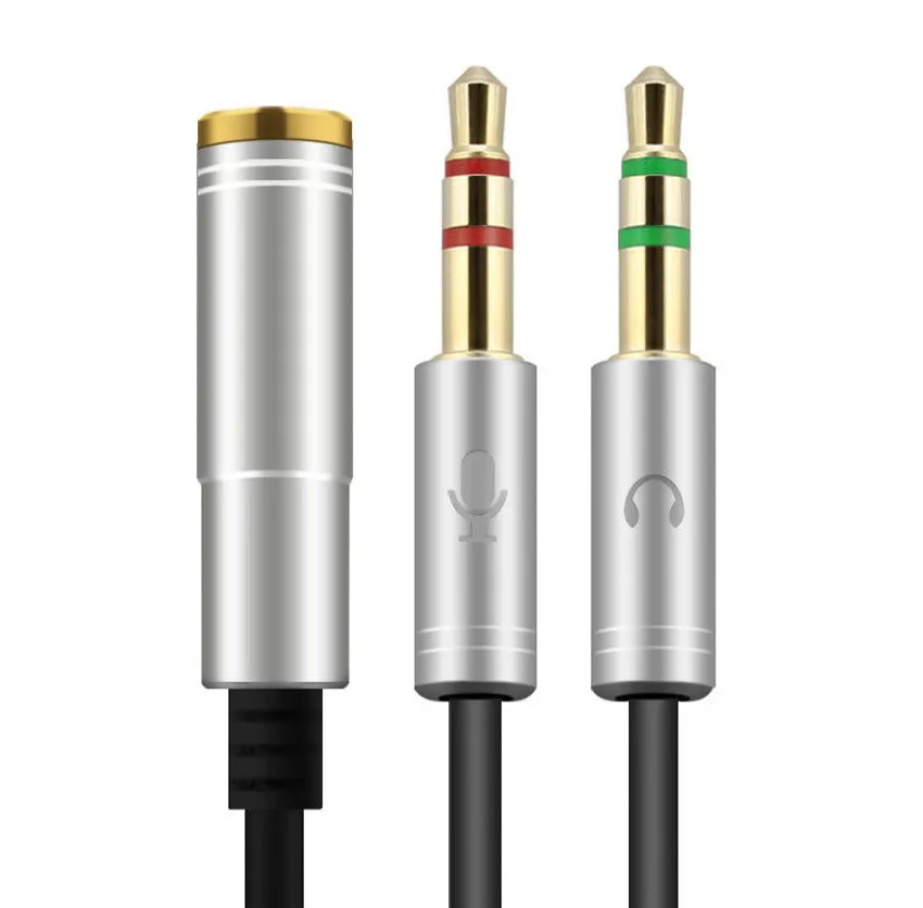 Разветвитель Y образного кабеля аудиомикрофона 3 5 мм стереоадаптер для наушников