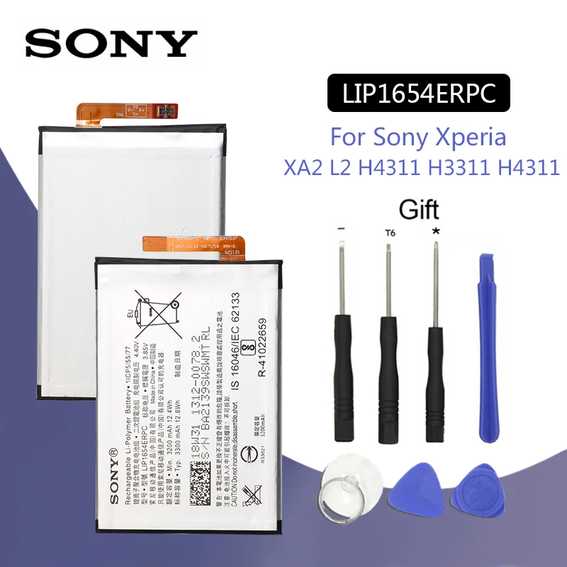 Sony LIP1654ERPC телефон батарея 3200 мАч для sony Xperia XA2 L2 H4311 H3311 H4331 запасная батарея+ Бесплатные инструменты