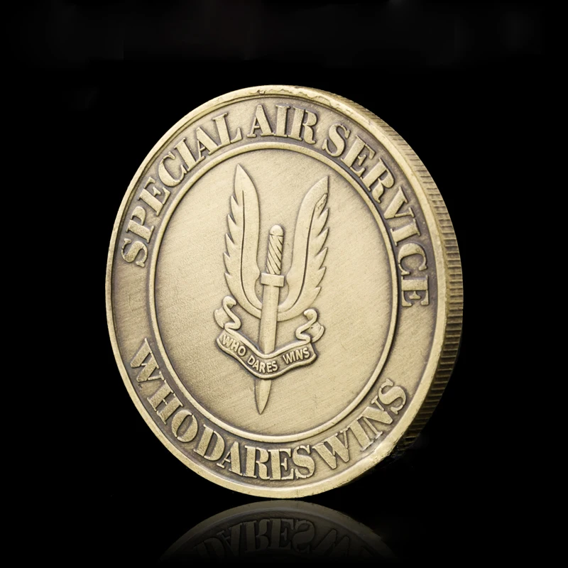 British Army SAS Sniper Bronze Commemorative Coin Who Dares Wins Special Air Service Military Challenge Collectibles Gifts | Дом и сад