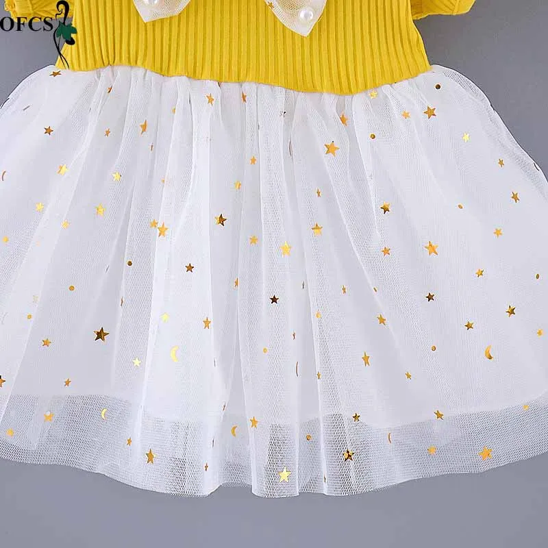 

Kids Girl Tulle Dress Baby Girls Bowknot Short Sleeve Princess Dress Party Dresses For Children Girls Clothes Birthday Vestidos