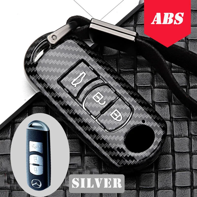 

ABS Shell Car Key Case Accessories Aluminum Alloy Carbon Fiber Black Cover Dust-proof Parts