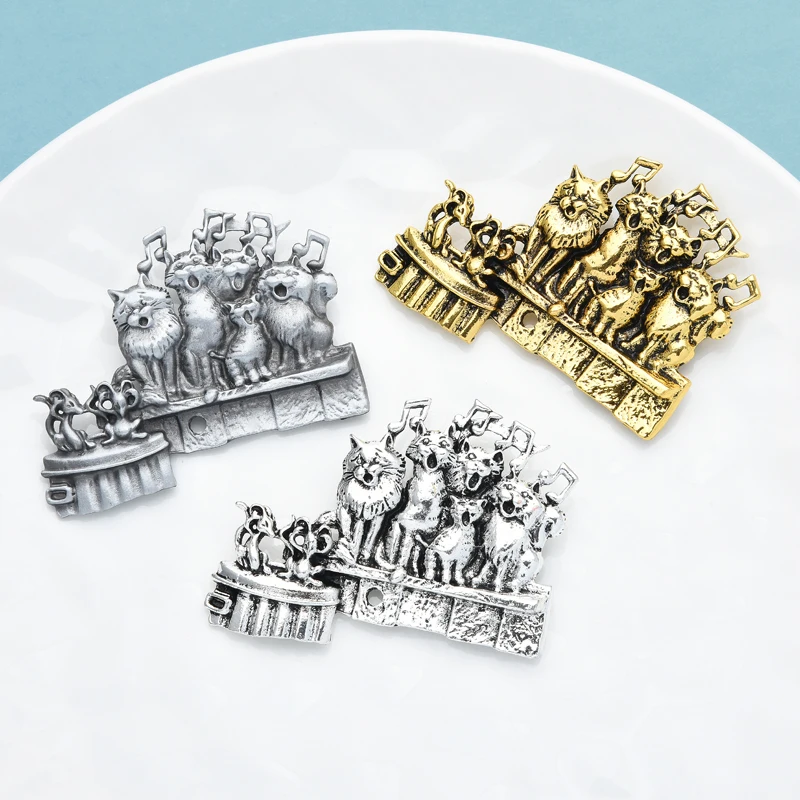 Wuli &amp baby винтажные броши для кошек и хора женщин унисекс 2 цвета милая песня пения