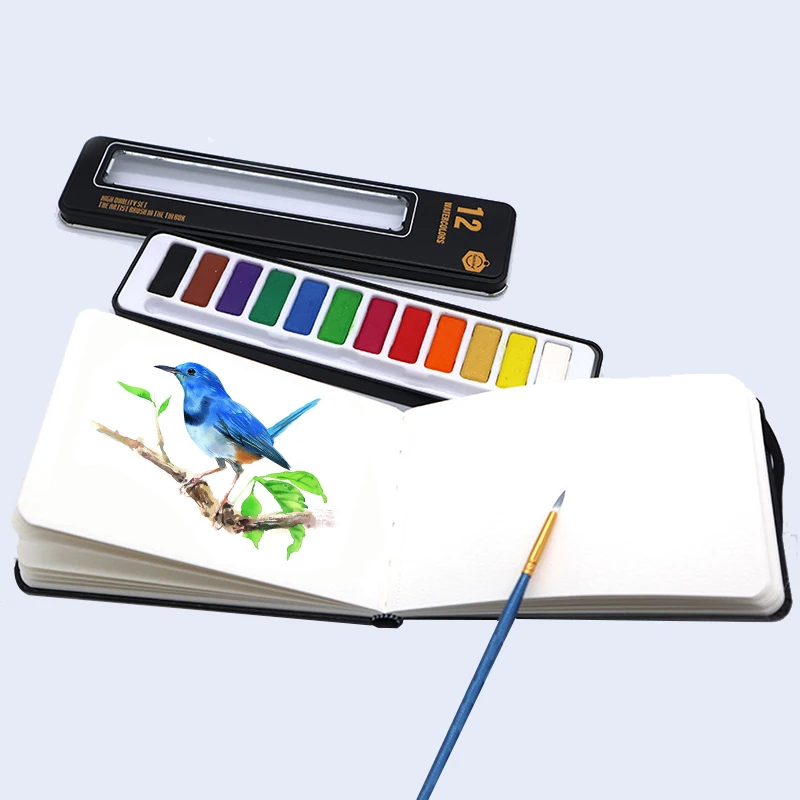 Набор акварельных красок kemila базовые блестящие краски для рисования