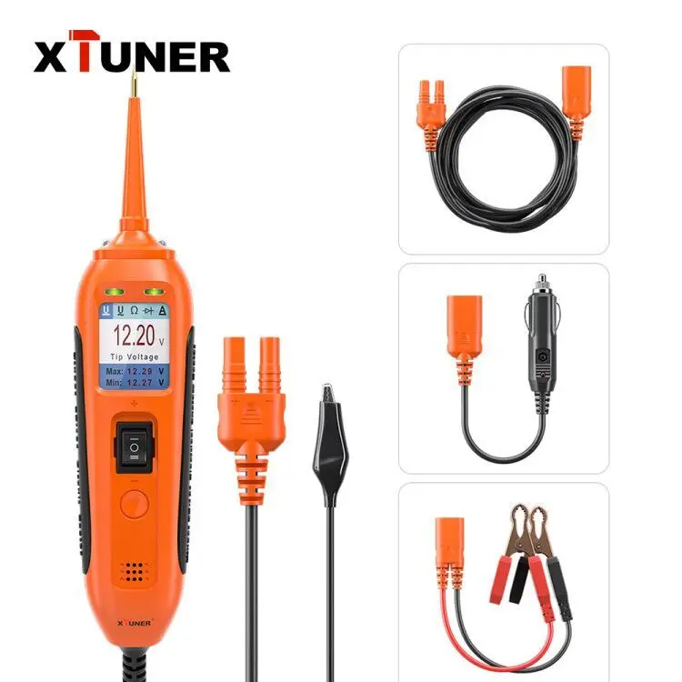 Xtuner PT101 Battey Tester 12V/24V Car Circuit DC/AC Power Probe Electrical System Diagnostics Tool Accessories | Автомобили и