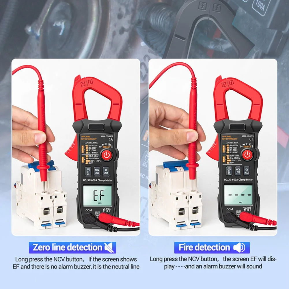 

Professional Mini Digital AC/DC Current Clamp Meter Voltage Electrical Frequency Tester