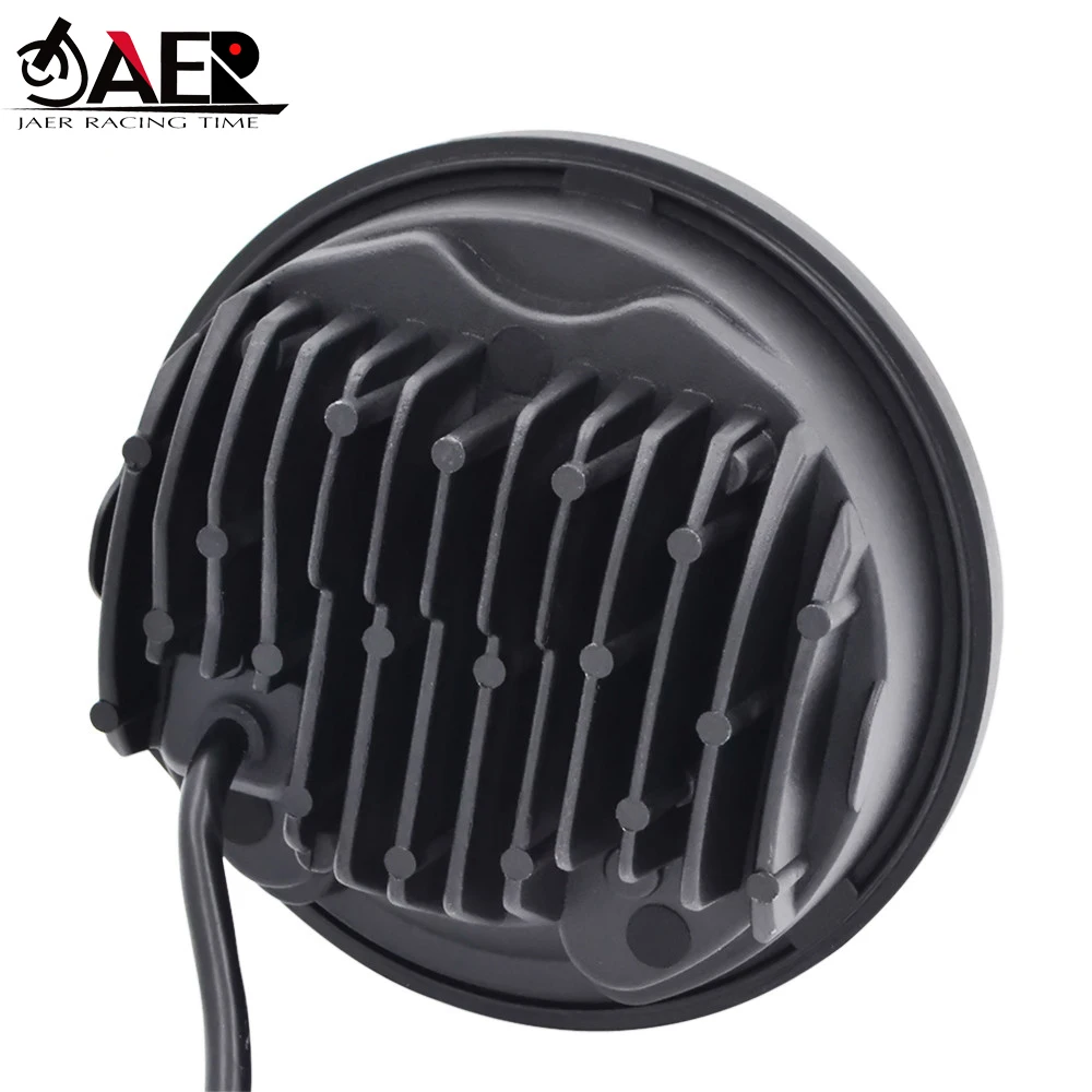 JAER 5-3/4 дюймов Светодиодные мотоциклетные фары 40 Вт RGB Phare Farol Moto для Harley Sportster Iron 883 1200 Dyna Street Bob противотуманные фары
