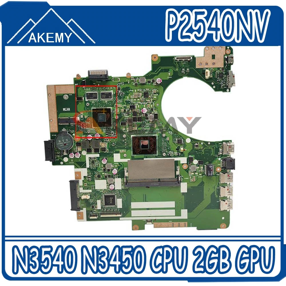 

Akemy P2540NV Laptop motherboard For Asus P2540NV P2540N PRO254N original mainboard W/ N3540 N3450 CPU 2GB GPU