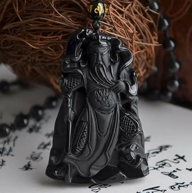 Подвеска из натурального Обсидианового камня подвеска обсидиана гуану на удачу