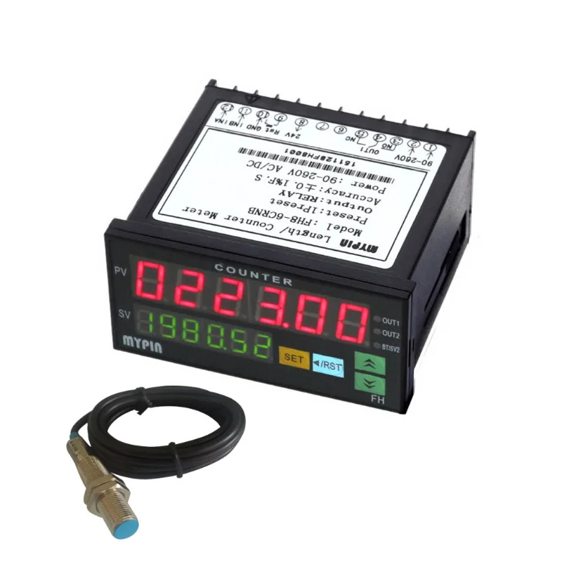 FH8-6CRNB 6 Digital Counter with Proximity Switch Sensor NPN Mini Electronic Length Batch Meter