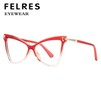 felres classic ladies fashion cats eye style tr90 frame optical glasses female vintage anti blue light eyewear hot f2077