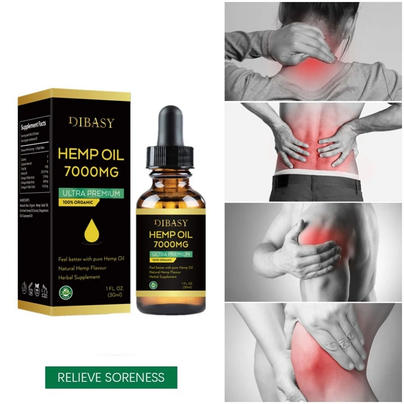 7000MG Hemp Seed Massage Essential Oil Relieve Pain Improve Sleeping Promote Blood Circulation Reduce Anxiety | Красота и здоровье