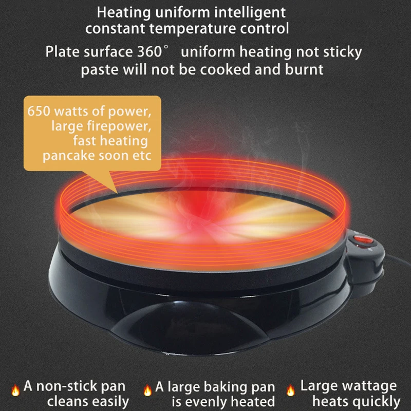 

electric pancake maker Crepe Maker Baking Pan Kitchen tools spring roll machine egg roll machine cake maker EU US adapter