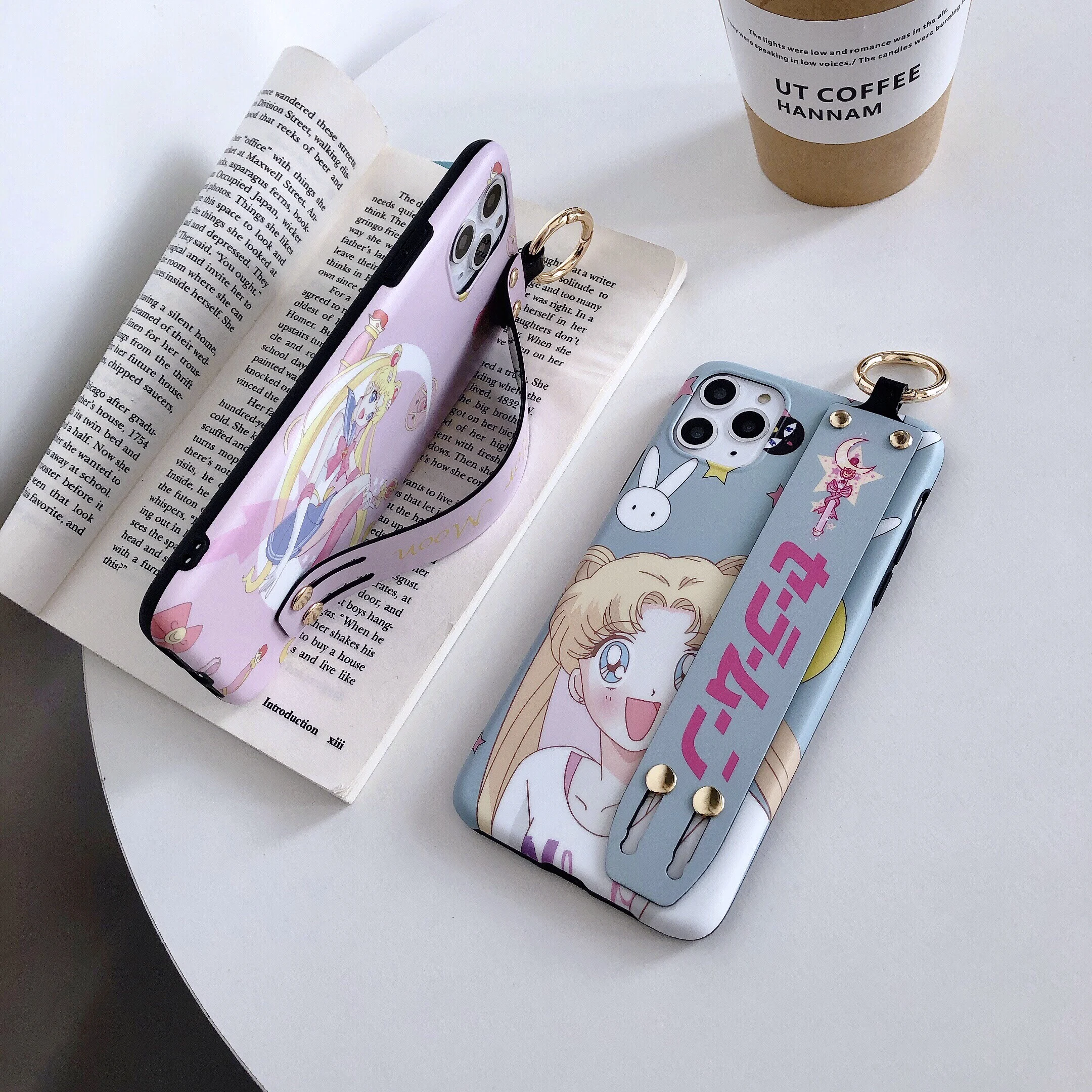 Милый чехол для телефона с мультяшным аниме для iPhone 11 Pro X Xr Xs Max, мягкий чехол из TPU с ремешком на заднюю крышку для 6 6s 7 8 Plus SE 2020.