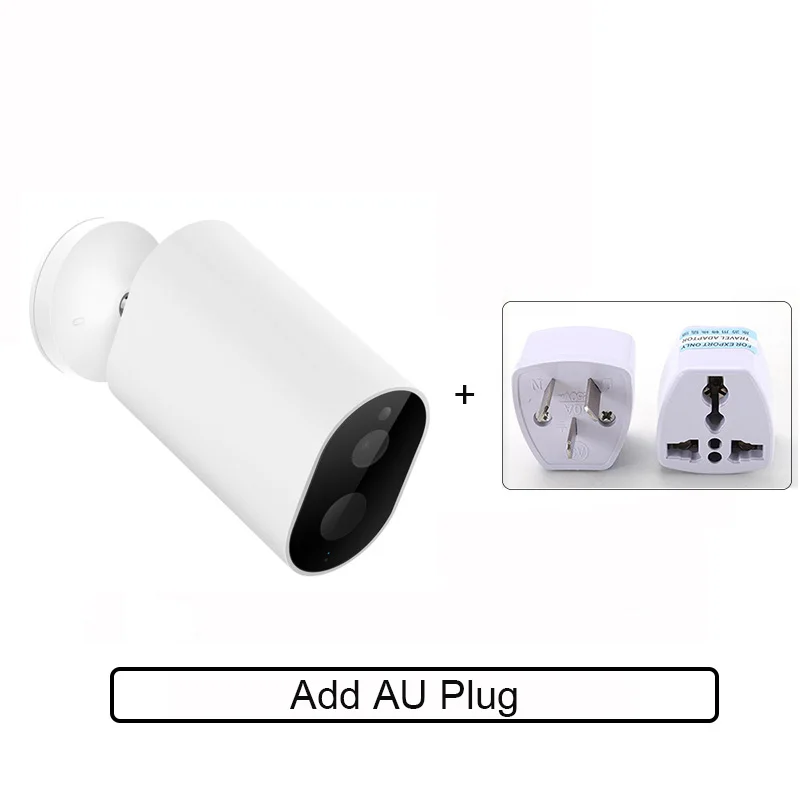 Add AU Plug Xiaomi Mijia xiaobay смарт-камера 1080P с батарейным шлюзом слот для sd-карты WiFi AI гуманоидное Обнаружение Беспроводная ip-камера - Цветной: Add AU Plug