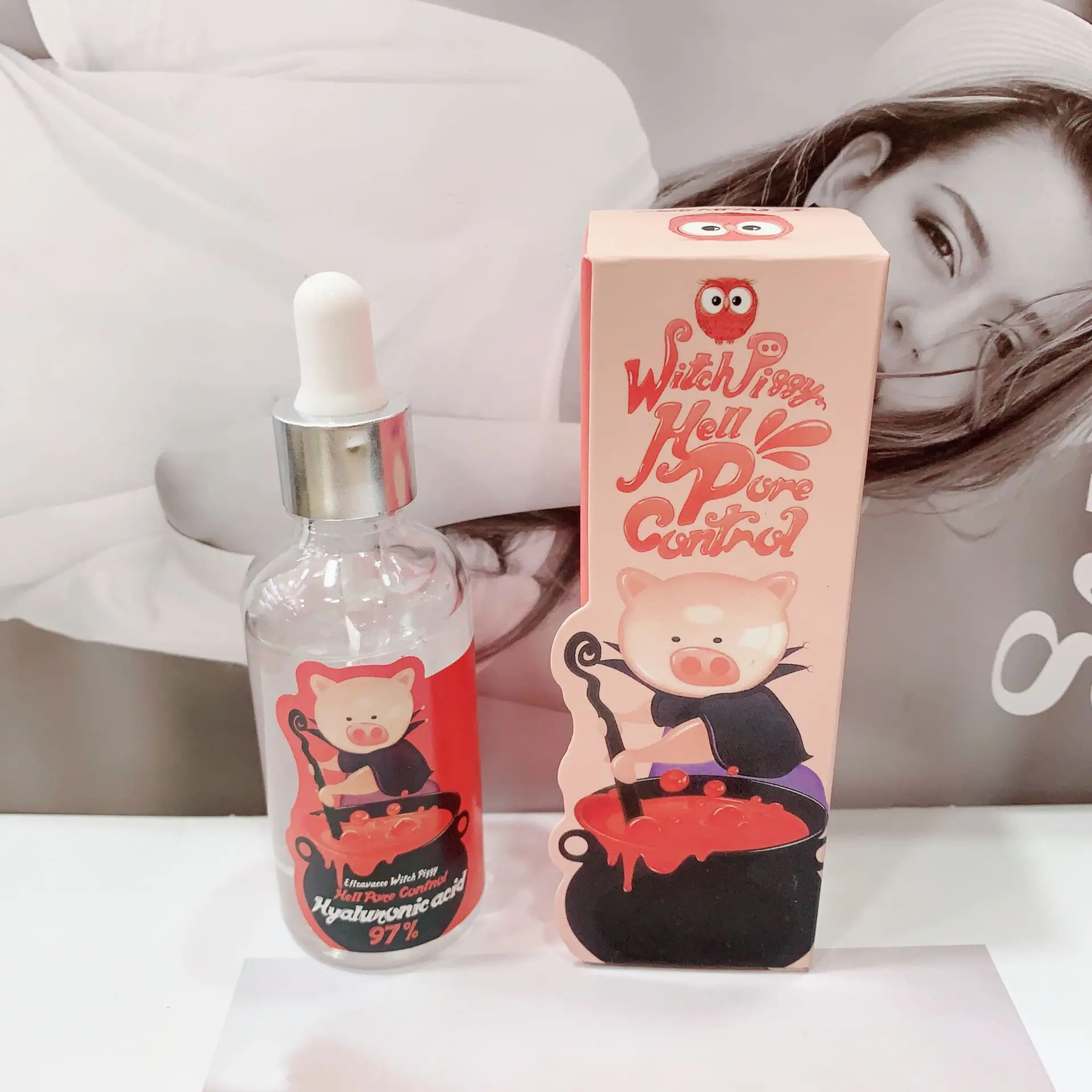 Eflzavecca Witch Piggy Hell Pore Control Hyaluronic Acid 97% Moisturizing Face Cream Skin Care Whitening Ageless Anti Winkles