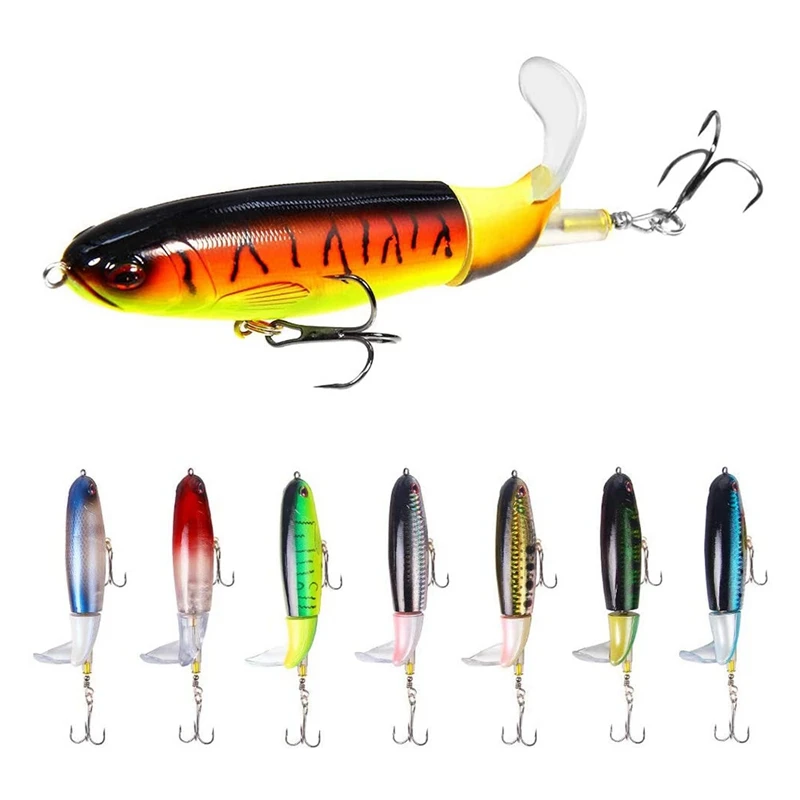 

8 Pcs Fishing Lure Set Floating Rotating Tail Artificial Hard Bait Fishing Lures/Swimbaits Hard Lure Fishing Tackle Kits