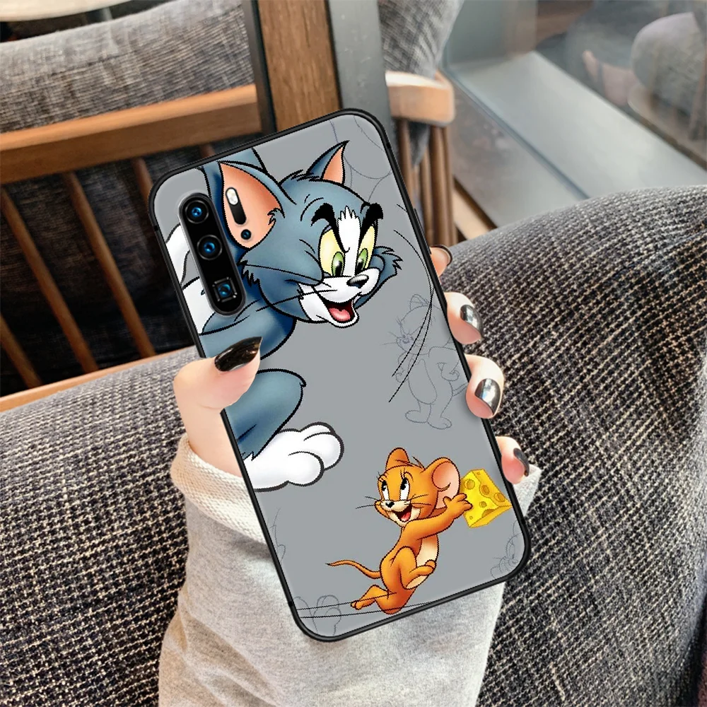 

Cartoon Cat Tom and mouse Jerry Phone Case For Huawei P Mate 10 20 30 40 Lite Pro smart Z 2019 nova 5t black Etui Luxury Prime