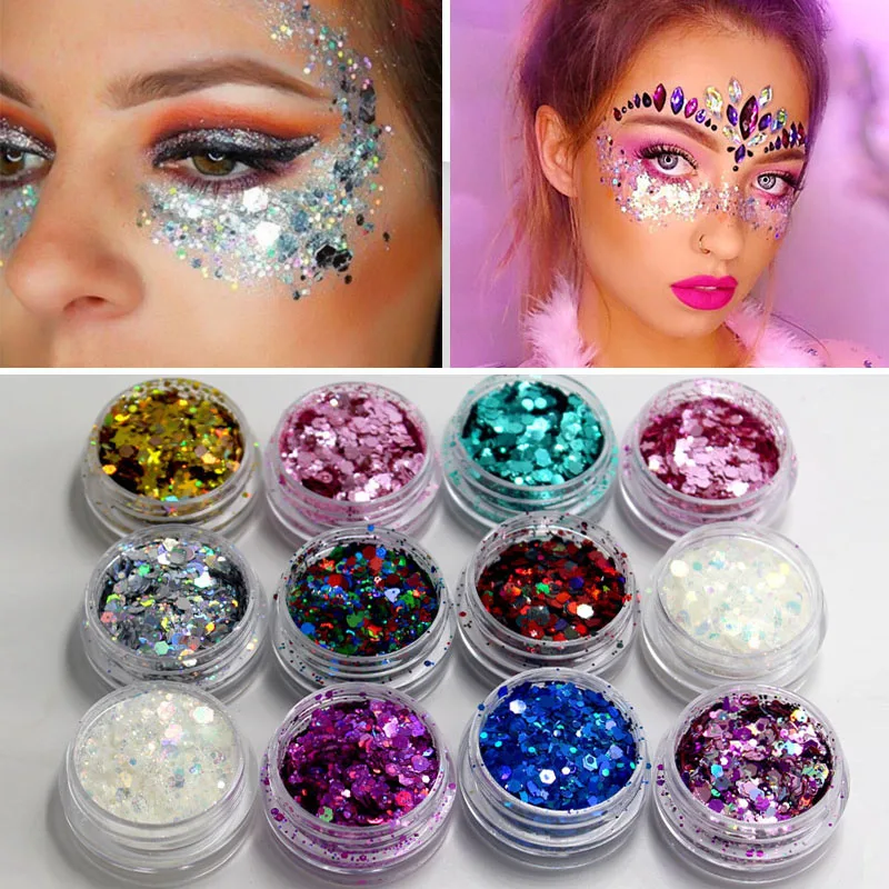 Glitter Shimmer Hair Glitter Sequin Body Face Eye Glitter Sequin Eyeshadow Shiny Makeup Skin Face Sequin Body Glitter