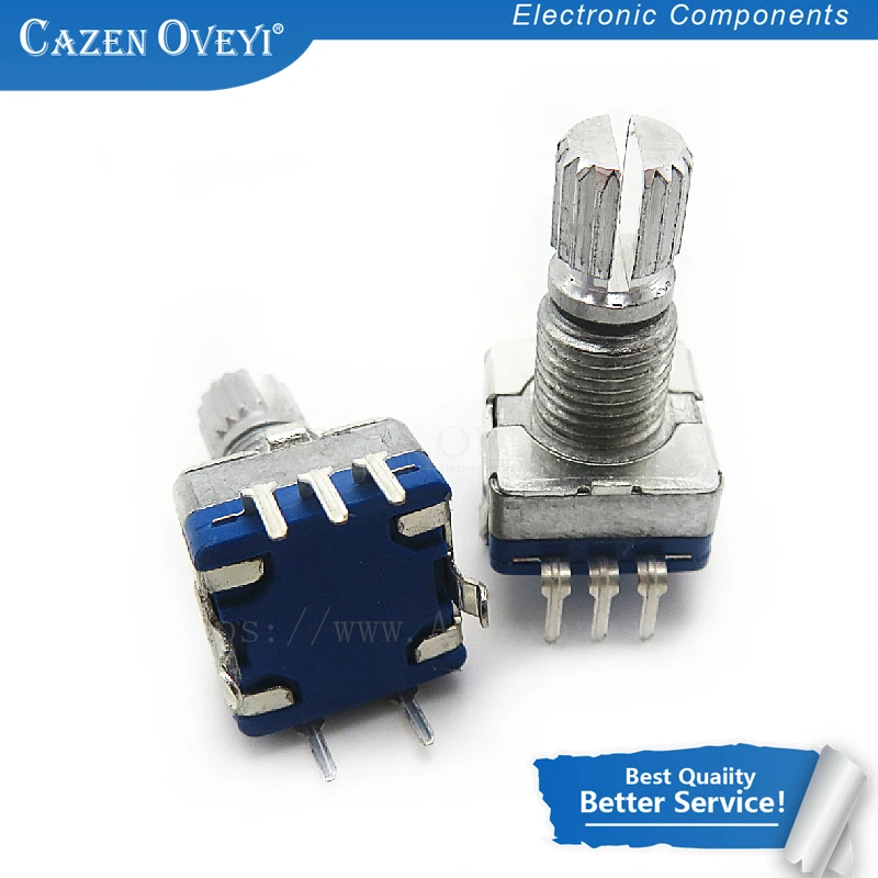 

5pcs/lot Plum handle 15mm rotary encoder coding switch / EC11 / digital potentiometer with switch 5 Pin In Stock