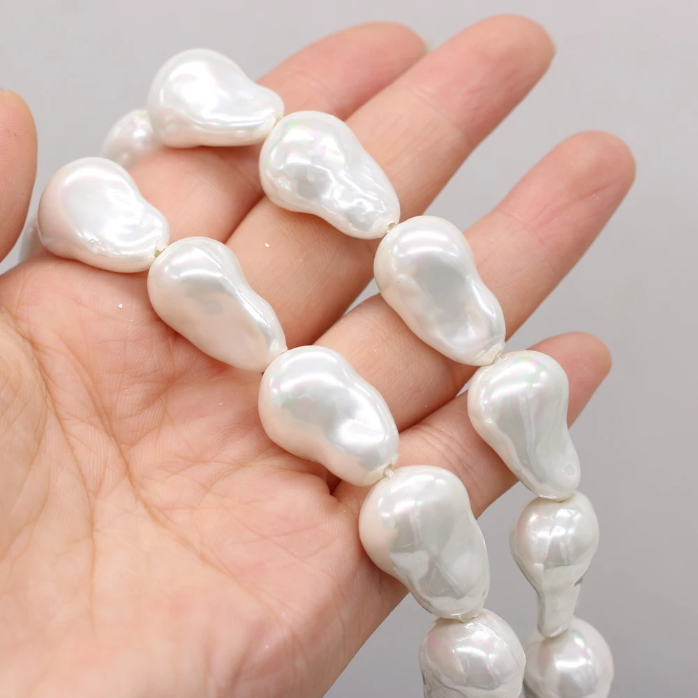 High Quality White Water Drop Shape Shell Bead Jewelry Making DIY Necklaces Earrings Bracelets Accessories Gifts 15x25mm 15x22mm