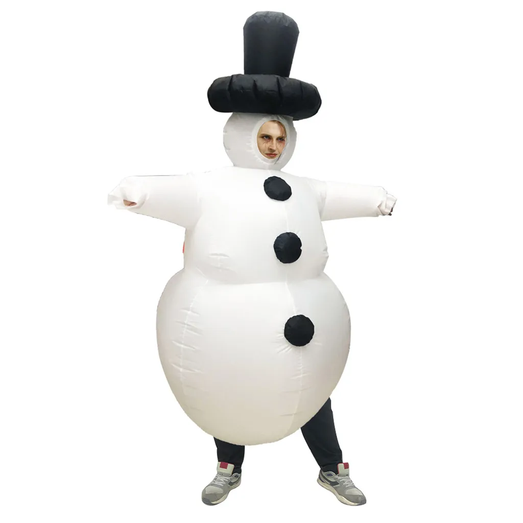 Унисекс для женщин и мужчин подростков Санта Клаус надувной костюм бороды шапка