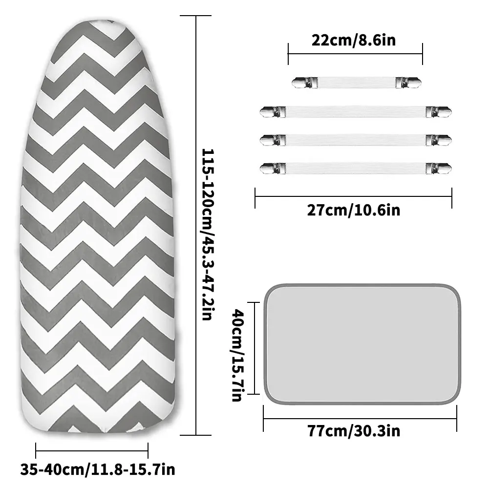

Ironing Board Cotton Cover Set Ironing Scorch Mesh Cloth With Heat Resistant Elastic Fasteners For Home Family Clothes Quilt