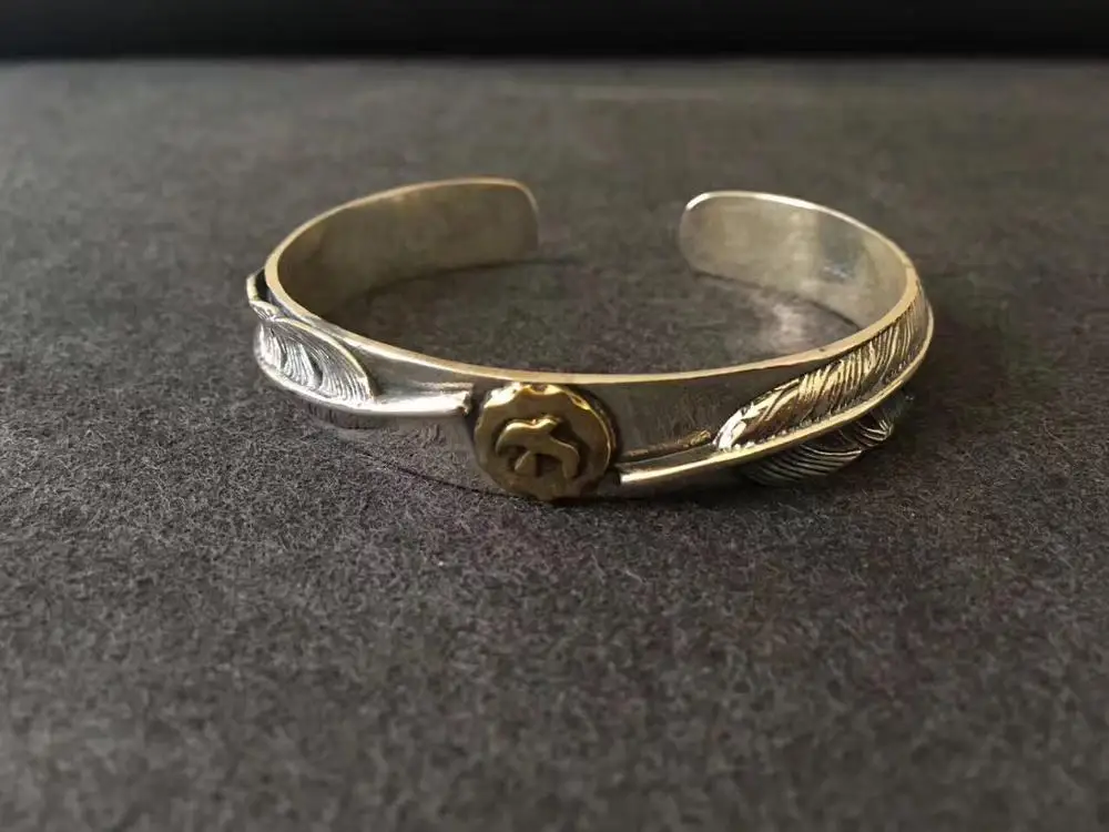 Мужской и Женский Браслет манжета однотонный браслет из стерлингового серебра 925