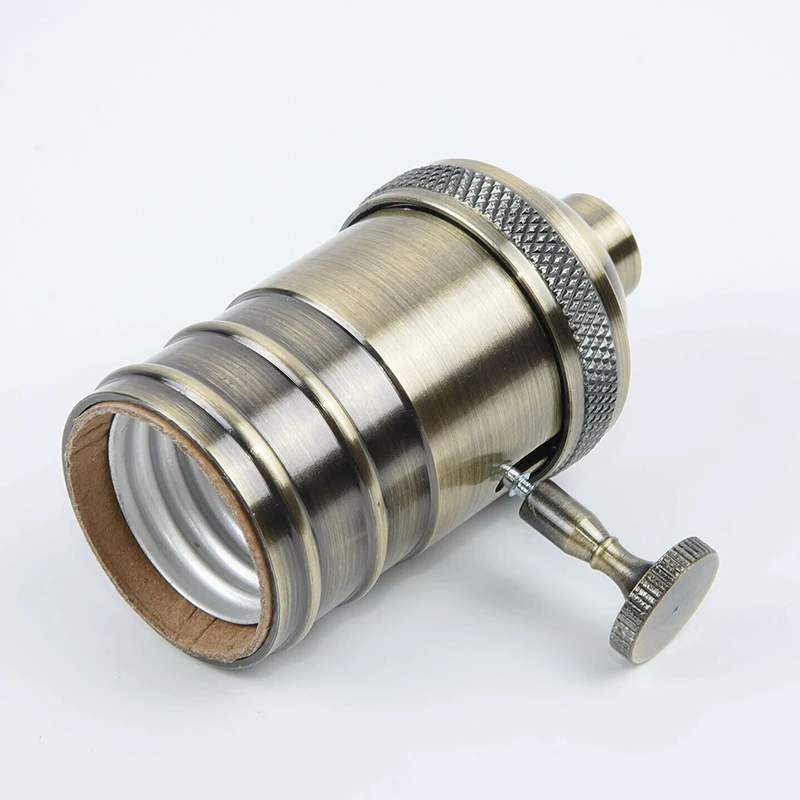 E27 винт Ретро винтажная медная лампа подвесные светильники держатель лампы