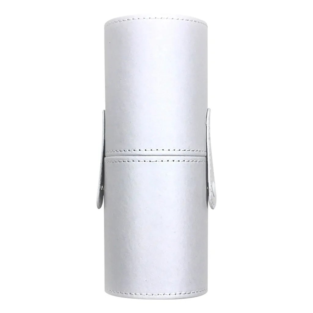 L 1Pcs Makeup brush Holder Fashion PU Convenient Portable Leather Cosmetic Brush Cup Pen Container Case Tube Storage Box#YL5 - Цвет: L