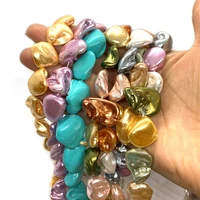 artificial pearl irregular shape mother of pearl diy lady charm necklace bracelet jewelry making dyed loose beads creative gifts