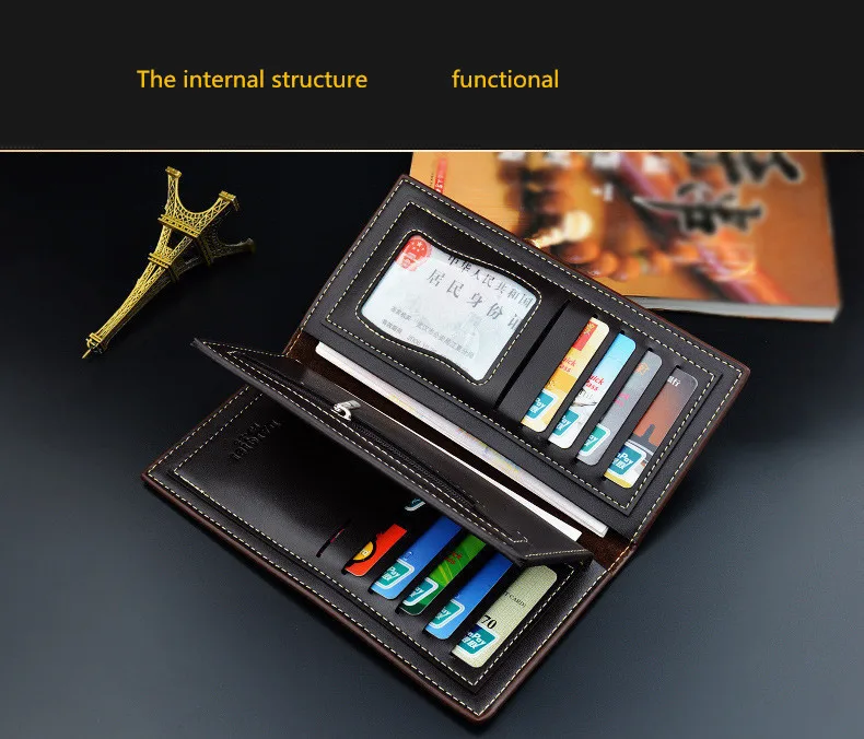 Роскошный длинный кошелек соты кошелек многофункциональный зажим для карт мужская кожаная сумочка вместительные, для отдыха кошелек