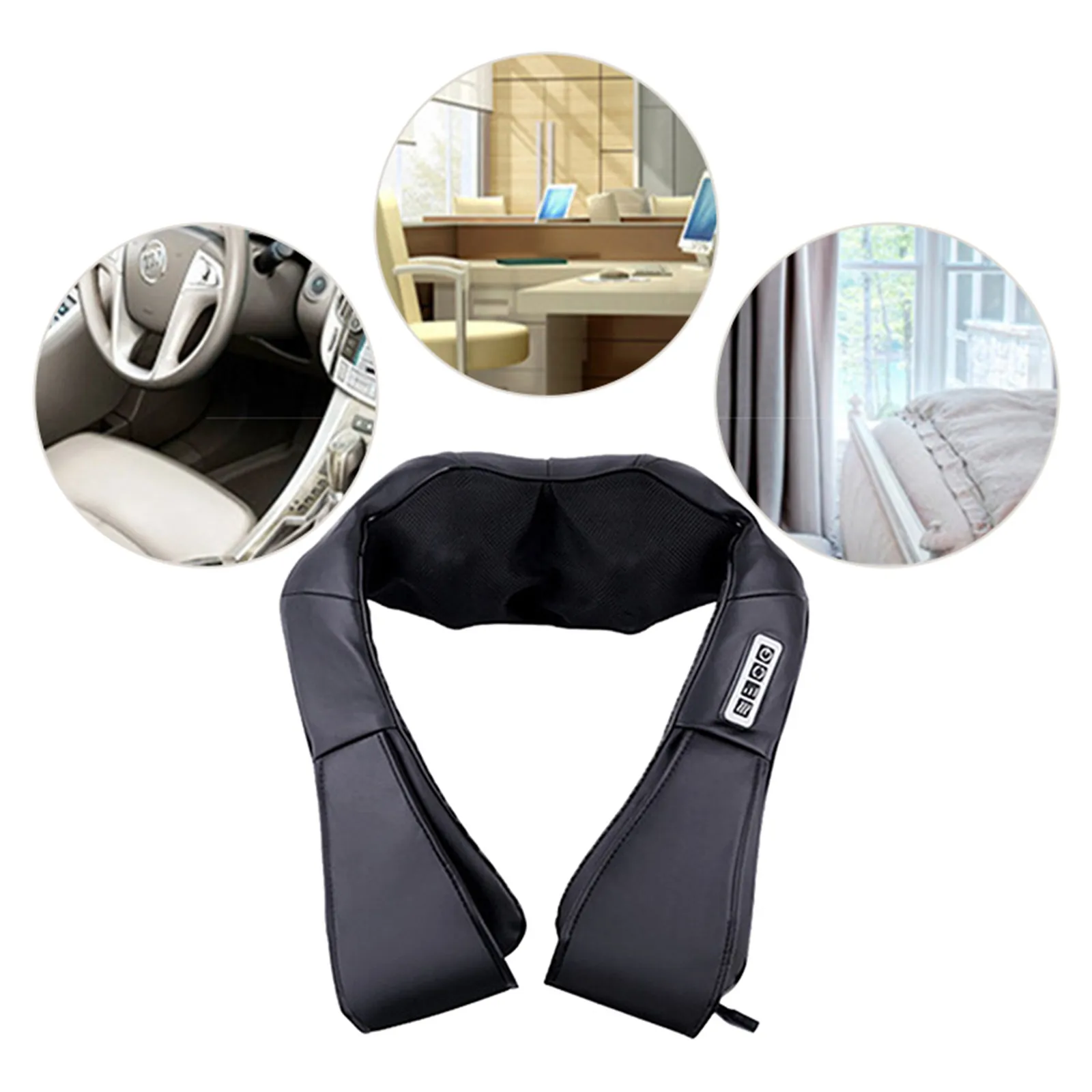 

Electrical Massage Shiatsu Back Shoulder Body Neck Massager Multifunctional Shawl Infrared Heated Kneading Car/Home Massager