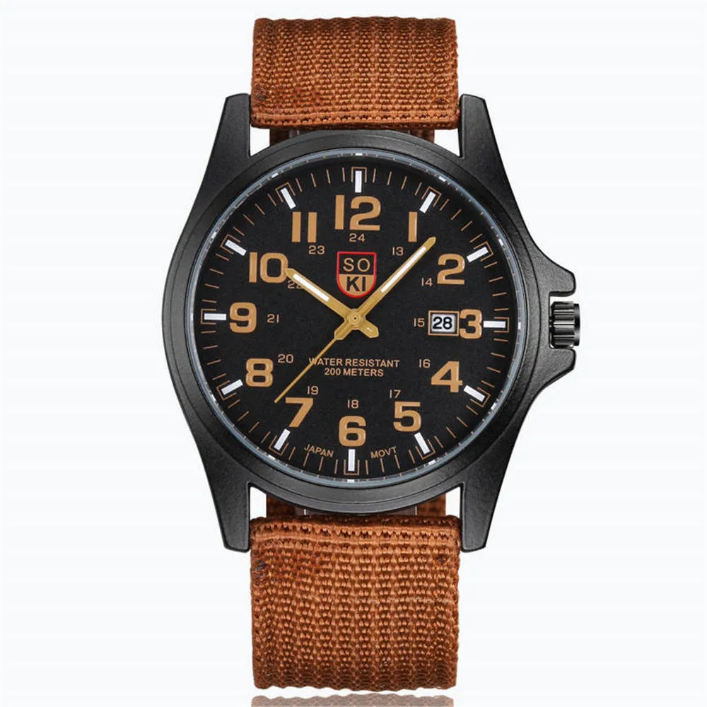 

Couple Fashion Nylon Strap Analog Quartz Round Wrist Watch Watches Automatic Clock Waterproof Relogio Masculino Watch For Men