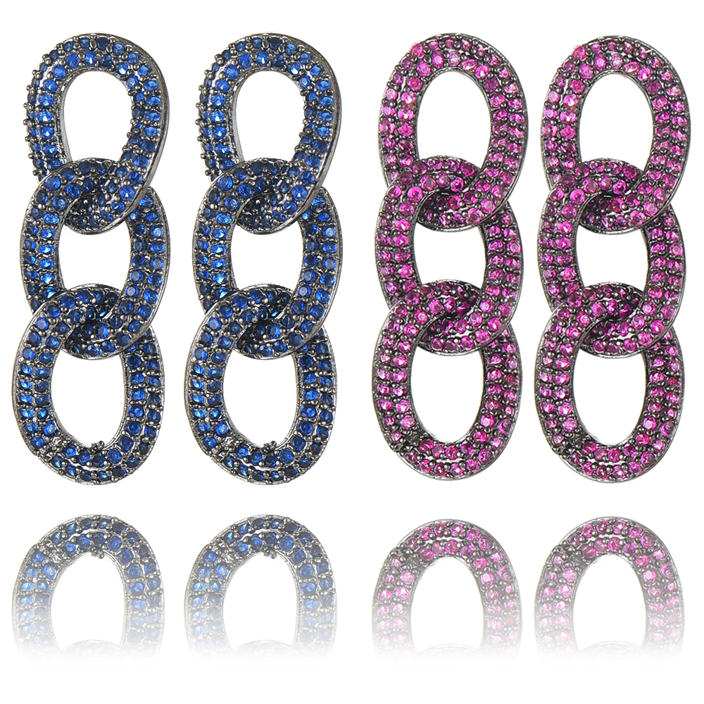 Missvikki Charms Полностью Покрытые Кристаллами циркония круглые серьги благородные Naija