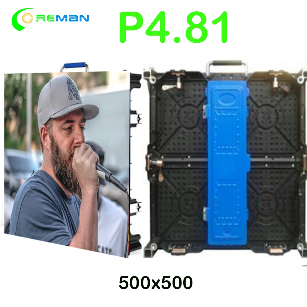 Уличный светодиодный экран P4.81 IP65 литой шкаф 500x500 500x1000 изогнутая прямая