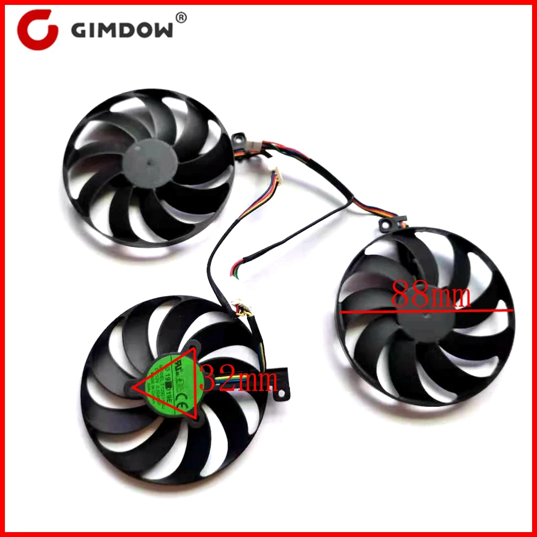 Новый T129215SU 3 шт./лот 88 мм 7pin для ASUS ROG STRIX RTX 2070 2080TI RTX2080 RX 5600 XT 5700XT видеокарта