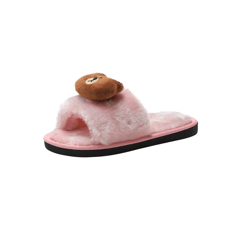 

Winter 2020 Kids Cartoon Animals Rabbit Bear Indoor Floor Slippers Children House Cotton Shoes Boys girls Non-slip Slipper