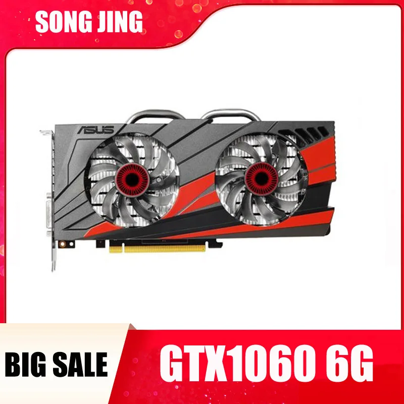 Видеокарта ASUS GTX 1060 6 ГБ Графический графический процессор gtx1060 5g видеокарта NVIDIA