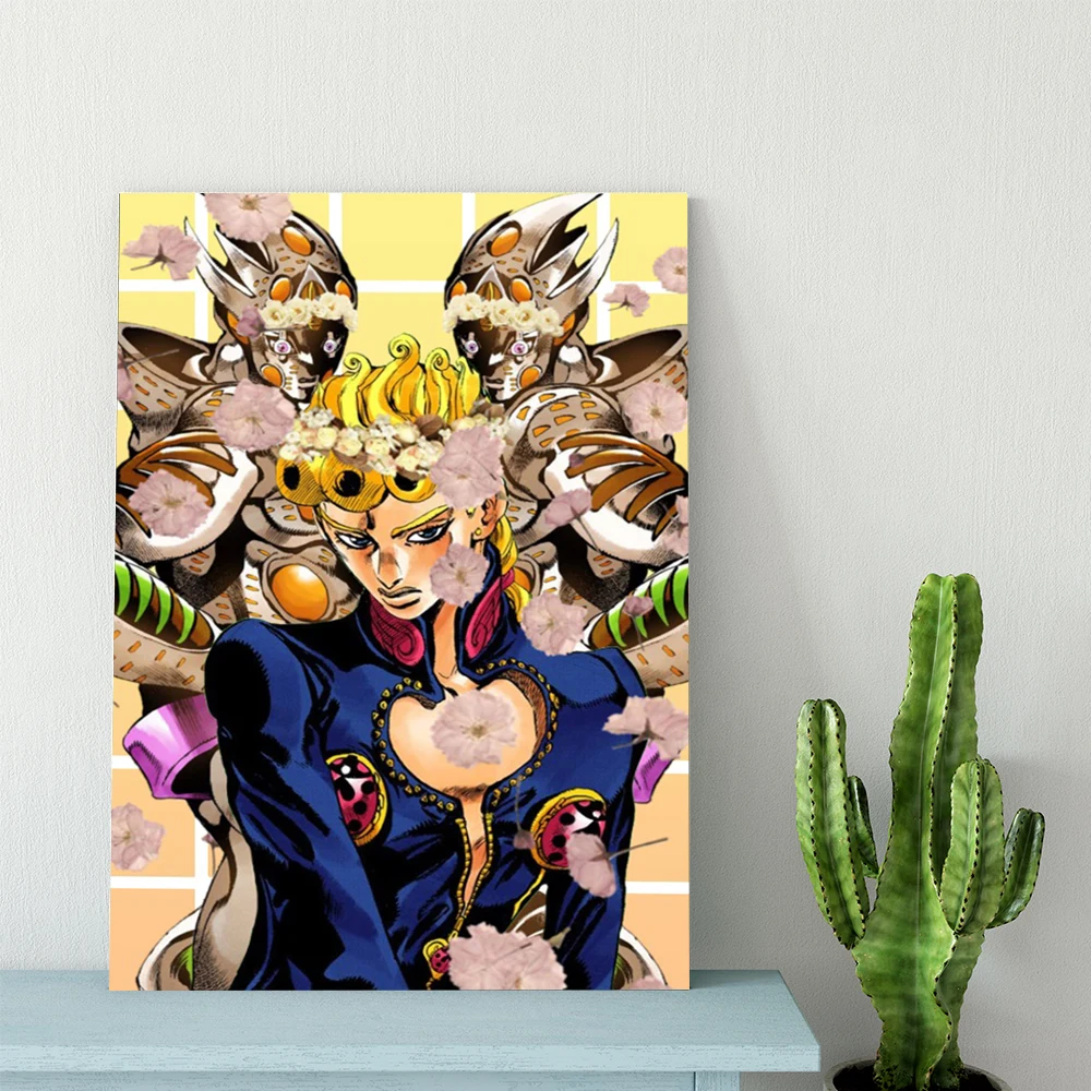 Звездный Платинум Джоджо Манга аниме плакат Холст искусства Декорация печатает для жизни Кид детская комната Дом спальня декор Роспись на.